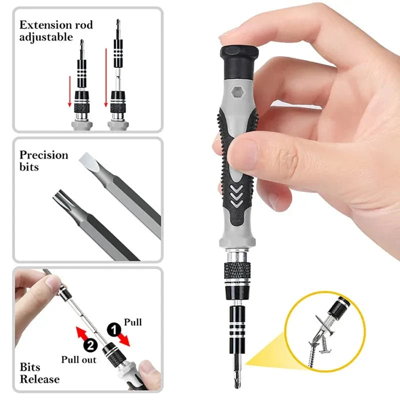 115 teile/los Magnetischen Schraubendreher Bit Set Präzision Multi Hand Werkzeug Torx Hex Schraubendreher für Computer Telefon Reparatur Werkzeuge Boxen