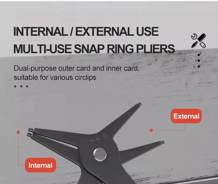 2-in-1-Sicherungsringzange für die interne und externe Kartenhaltezange. Multifunktionales professionelles Handwerkzeug für die Hardware-Reparatur