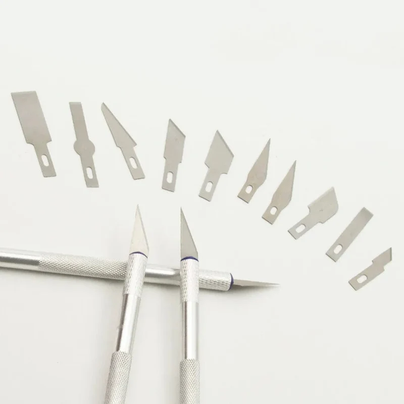 13-teiliges Schnitzmesser, Bastel-, Skulptur-, Papierschneideklinge, Präzisions-Gravierschneider, rutschfestes Handwerkzeug, DIY-Kunst, Hobby-Reparaturset