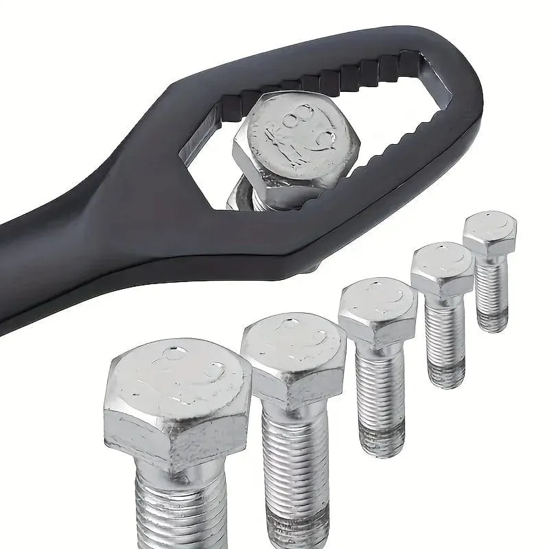 1 Stück 3–17 mm Universal-Torxschlüssel mit Doppelkopf, selbstspannender verstellbarer Schraubenschlüssel, Handwerkzeug, Farben umfassen Silber und Schwarz
