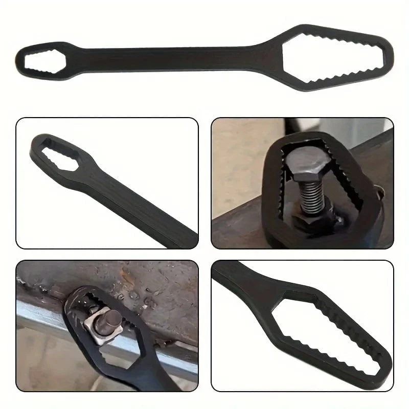 1 Stück 3–17 mm Universal-Torxschlüssel mit Doppelkopf, selbstspannender verstellbarer Schraubenschlüssel, Handwerkzeug, Farben umfassen Silber und Schwarz