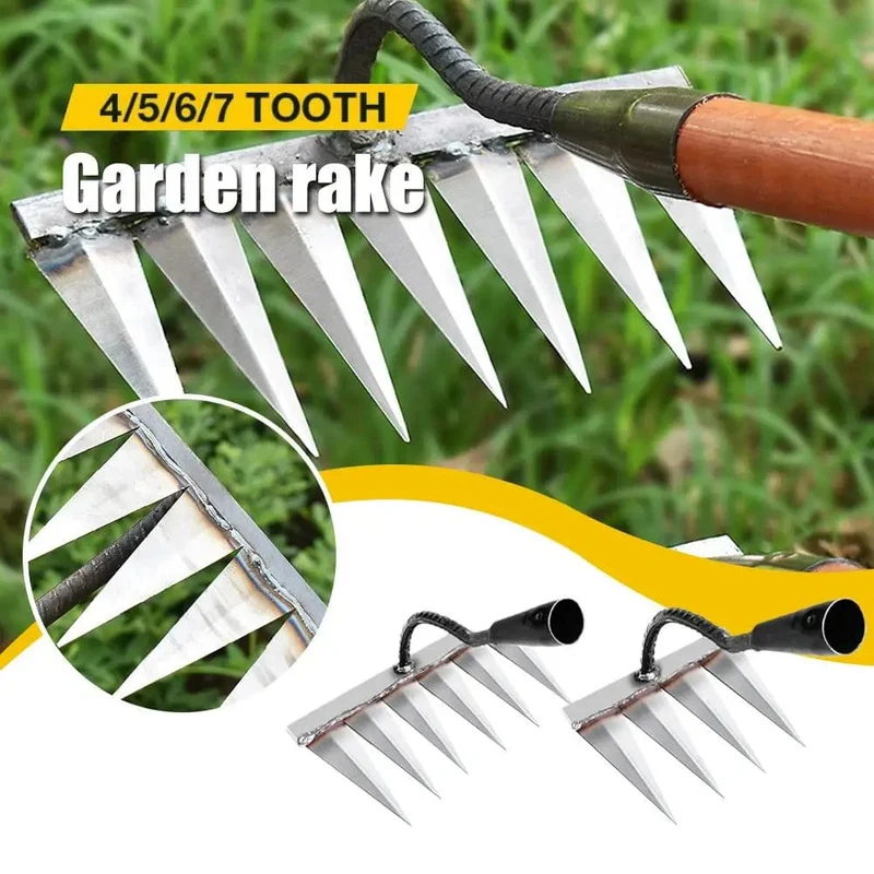 Gartenhacke, Unkrautjäten, Rechen, Stahl, landwirtschaftliches Werkzeug, Greifen, Harken, Ebene, Boden lockern, Egge, Blätter reinigen, Unkraut sammeln, landwirtschaftliches Werkzeug