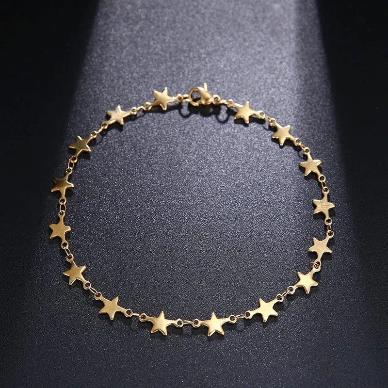 CACANA Edelstahl Kette Armbänder Für Mann Frauen Gold Silber Farbe Für Anhänger Pentagramm Donot Verblassen Schmuck N1846