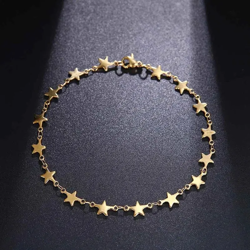 CACANA Edelstahl Kette Armbänder Für Mann Frauen Gold Silber Farbe Für Anhänger Pentagramm Donot Verblassen Schmuck N1846