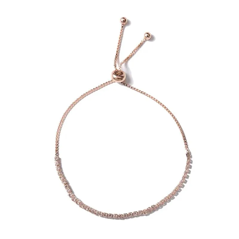 Mode Charme CZ Tennis Armband für Frauen Kristall Zirkon Schmuck Einstellbar Gold Farbe Silber Farbe Box Kette Armbänder Geschenk