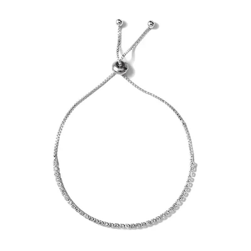 Mode Charme CZ Tennis Armband für Frauen Kristall Zirkon Schmuck Einstellbar Gold Farbe Silber Farbe Box Kette Armbänder Geschenk
