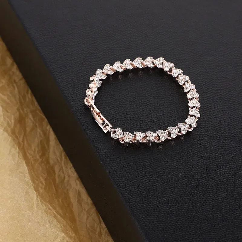 Mode Charme CZ Tennis Armband für Frauen Kristall Zirkon Schmuck Einstellbar Gold Farbe Silber Farbe Box Kette Armbänder Geschenk