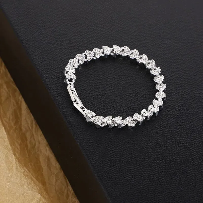 Mode Charme CZ Tennis Armband für Frauen Kristall Zirkon Schmuck Einstellbar Gold Farbe Silber Farbe Box Kette Armbänder Geschenk