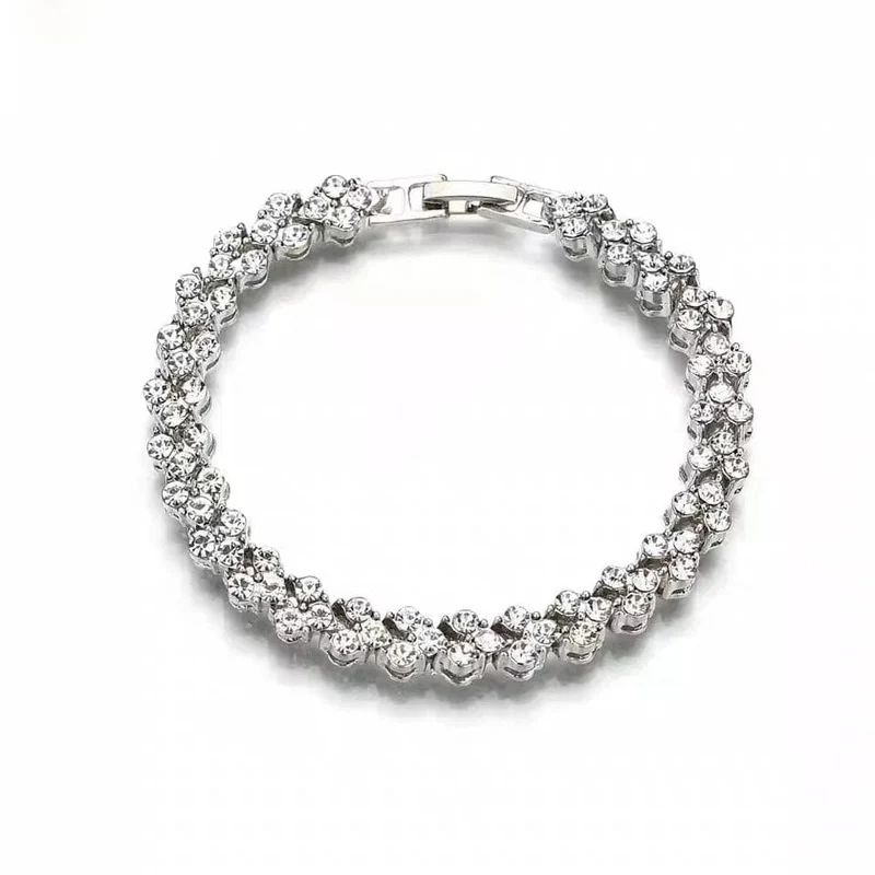 Mode Charme CZ Tennis Armband für Frauen Kristall Zirkon Schmuck Einstellbar Gold Farbe Silber Farbe Box Kette Armbänder Geschenk
