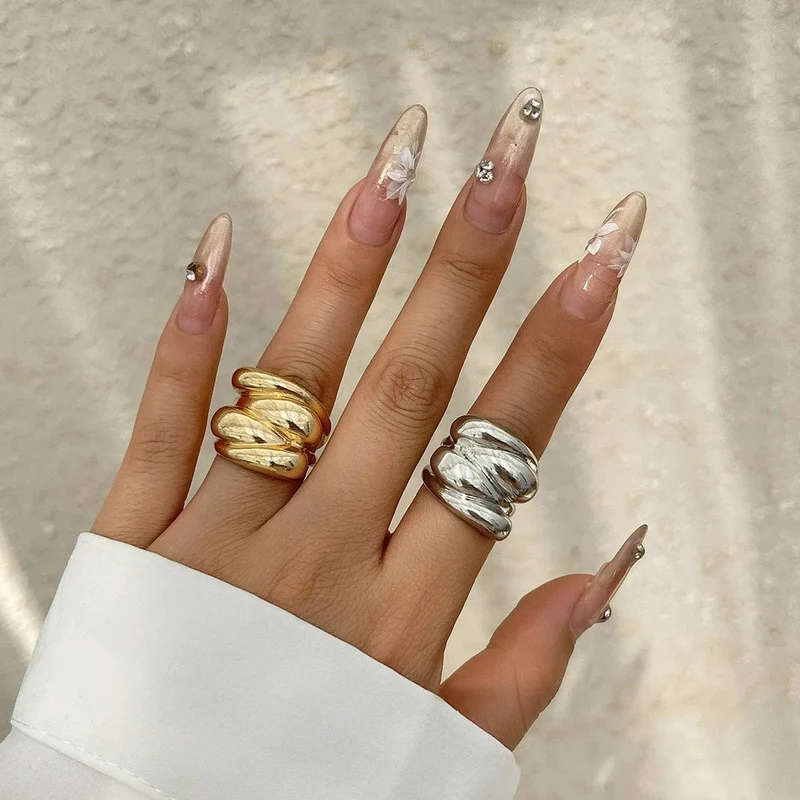 DIEZI Übertrieben Gold Silber Farbe Armreifen Vintage Punk Unregelmäßige Geometrische Armreifen Für Frauen Armbänder Männer Zubehör Schmuck