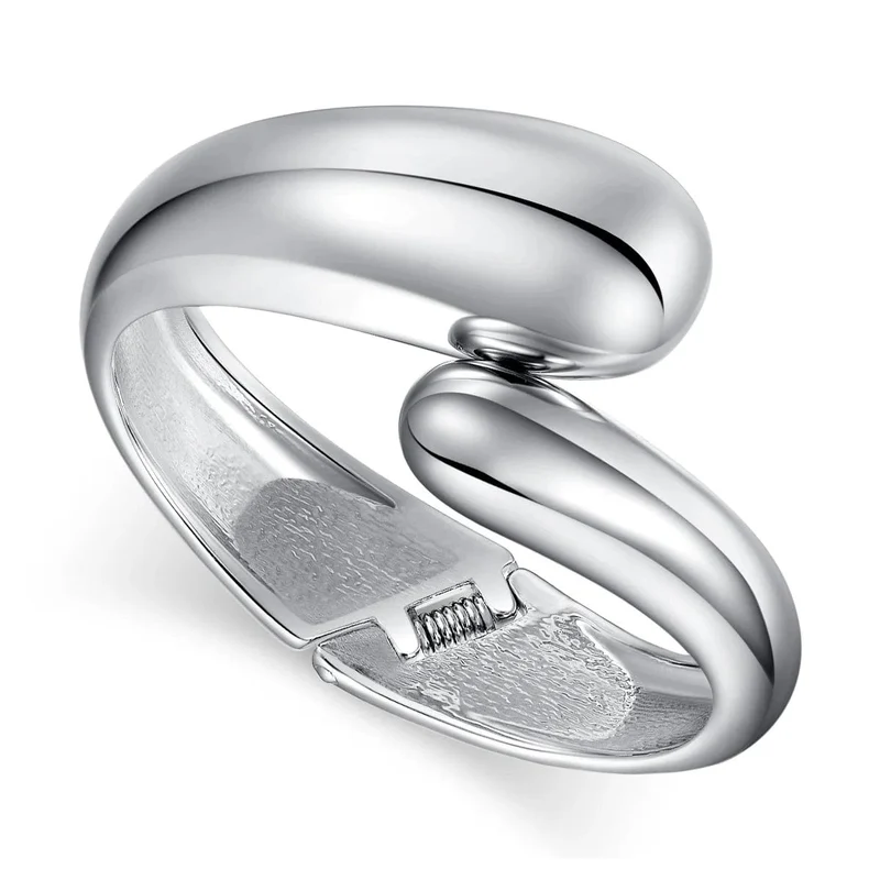 SHANGZHIHUA Europäischer und amerikanischer Trend Neues offenes Armband aus Metall mit geometrischem Design für Damenmode und hochwertigen Schmuck