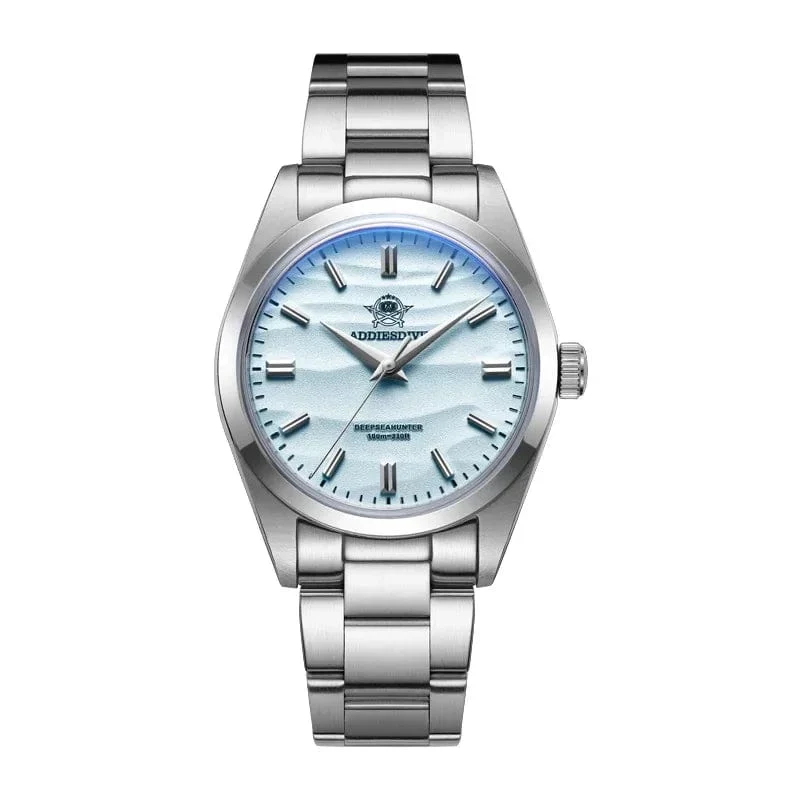 ADDIESDIVE Heißer Verkauf AD2030 Quarzuhr Einfache 10Bar Stahl Dive Armbanduhr Blase Spiegel Topf Abdeckung Glas Sport 36mm Männer Uhren