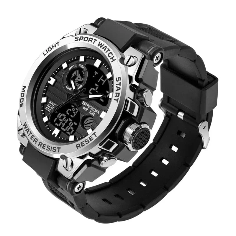 SANDA G Style Herren Digitaluhr Datum Militär Sportuhren Wasserdichte elektronische Armbanduhr Herrenuhr Orologio da uomo 739