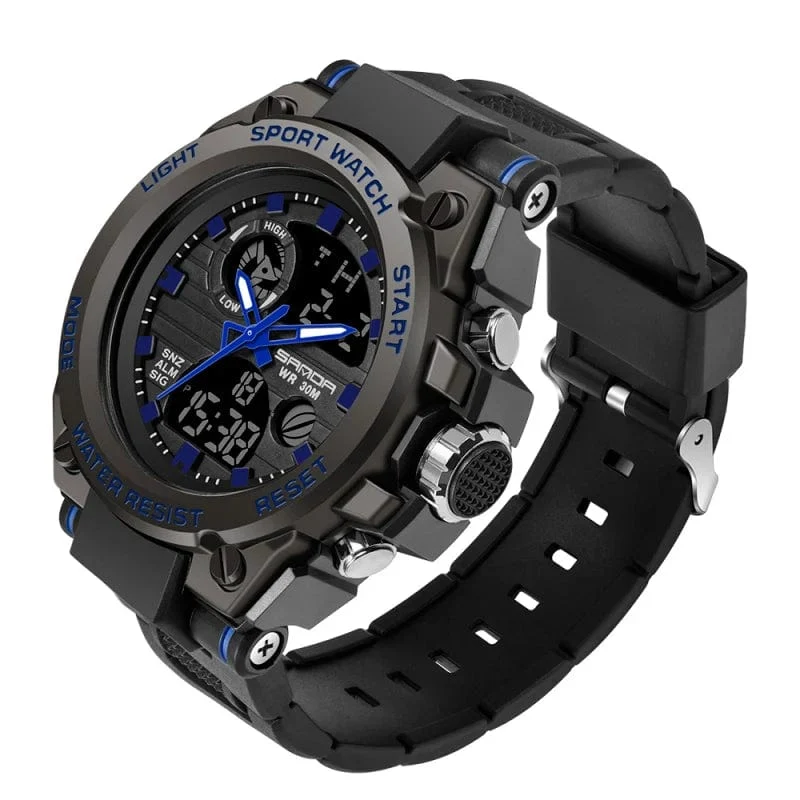 SANDA G Style Herren Digitaluhr Datum Militär Sportuhren Wasserdichte elektronische Armbanduhr Herrenuhr Orologio da uomo 739