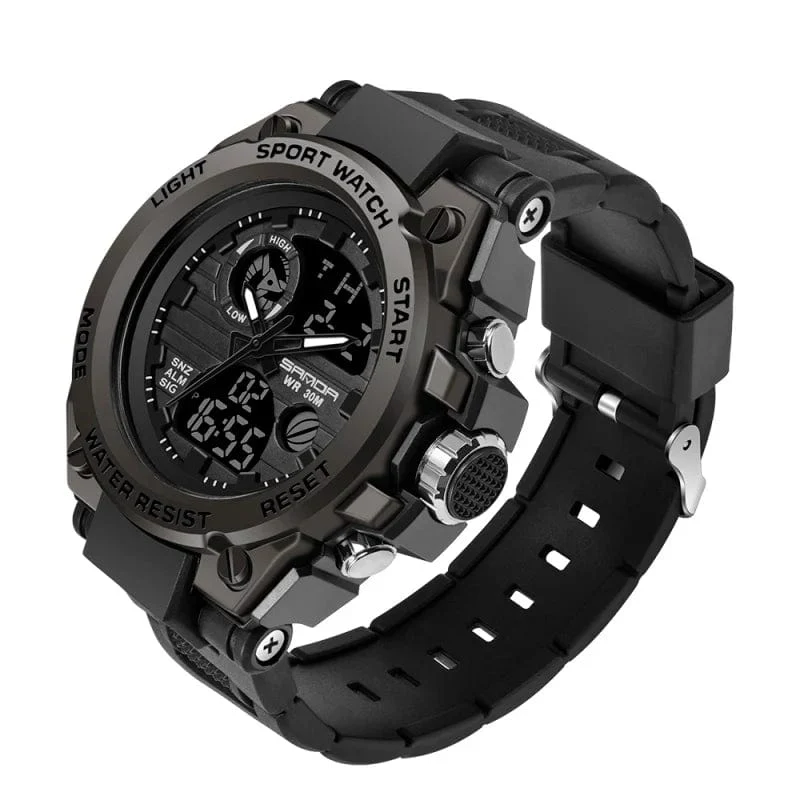 SANDA G Style Herren Digitaluhr Datum Militär Sportuhren Wasserdichte elektronische Armbanduhr Herrenuhr Orologio da uomo 739