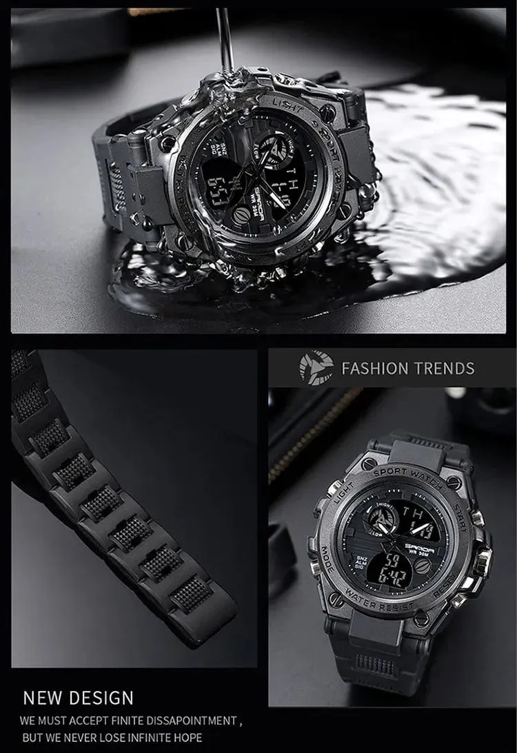 SANDA G Style Herren Digitaluhr Datum Militär Sportuhren Wasserdichte elektronische Armbanduhr Herrenuhr Orologio da uomo 739