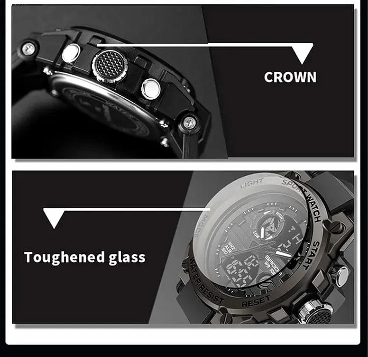 SANDA G Style Herren Digitaluhr Datum Militär Sportuhren Wasserdichte elektronische Armbanduhr Herrenuhr Orologio da uomo 739