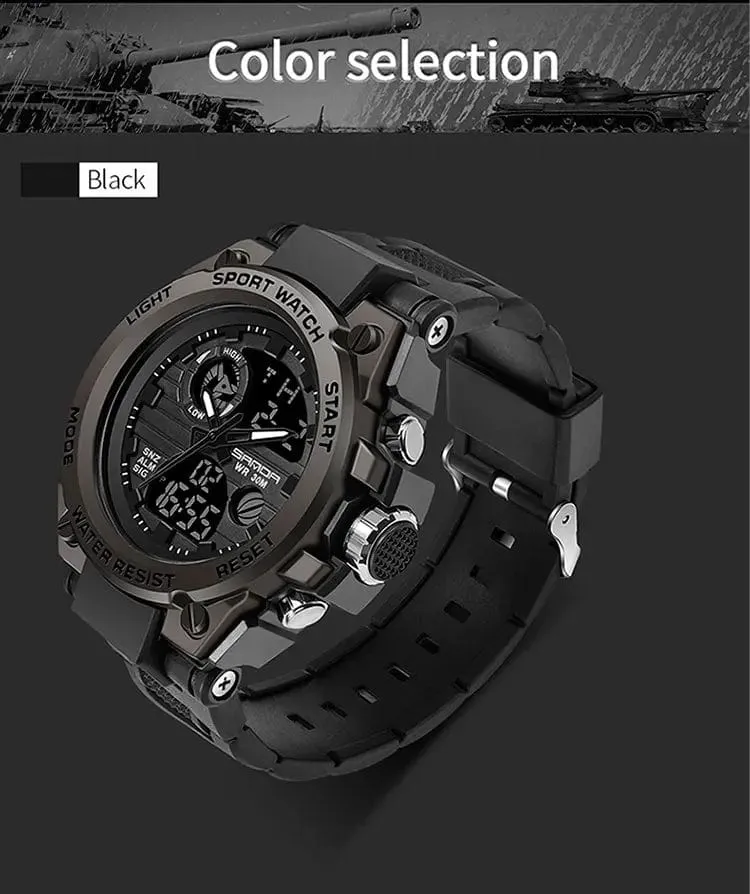 SANDA G Style Herren Digitaluhr Datum Militär Sportuhren Wasserdichte elektronische Armbanduhr Herrenuhr Orologio da uomo 739
