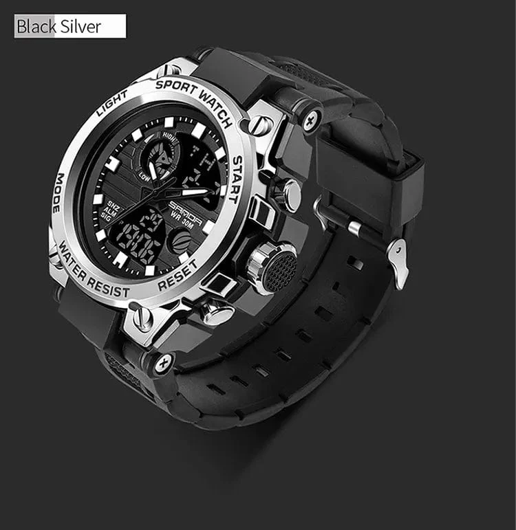 SANDA G Style Herren Digitaluhr Datum Militär Sportuhren Wasserdichte elektronische Armbanduhr Herrenuhr Orologio da uomo 739