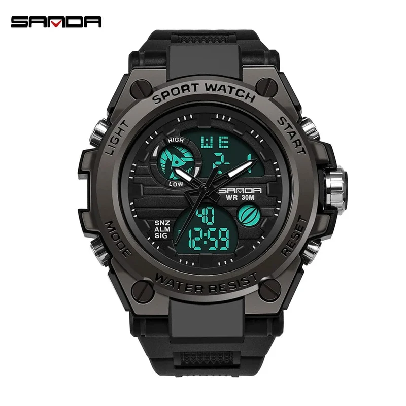 SANDA G Style Herren Digitaluhr Datum Militär Sportuhren Wasserdichte elektronische Armbanduhr Herrenuhr Orologio da uomo 739