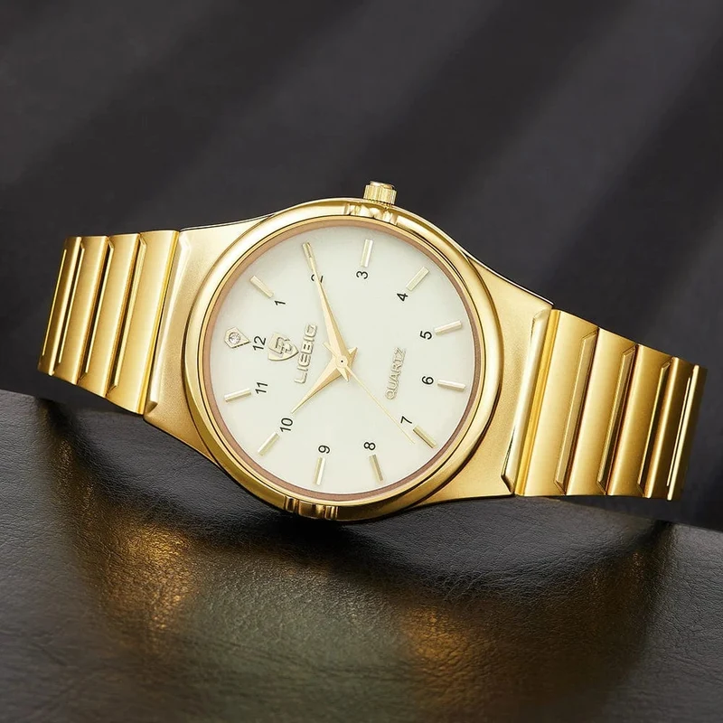 Marke Neue Wonen Uhr Luxus Goldene Quarz Edelstahl Armband Wasserdicht Damen Goldene Armbanduhr Mädchen Uhr Relogio mujer