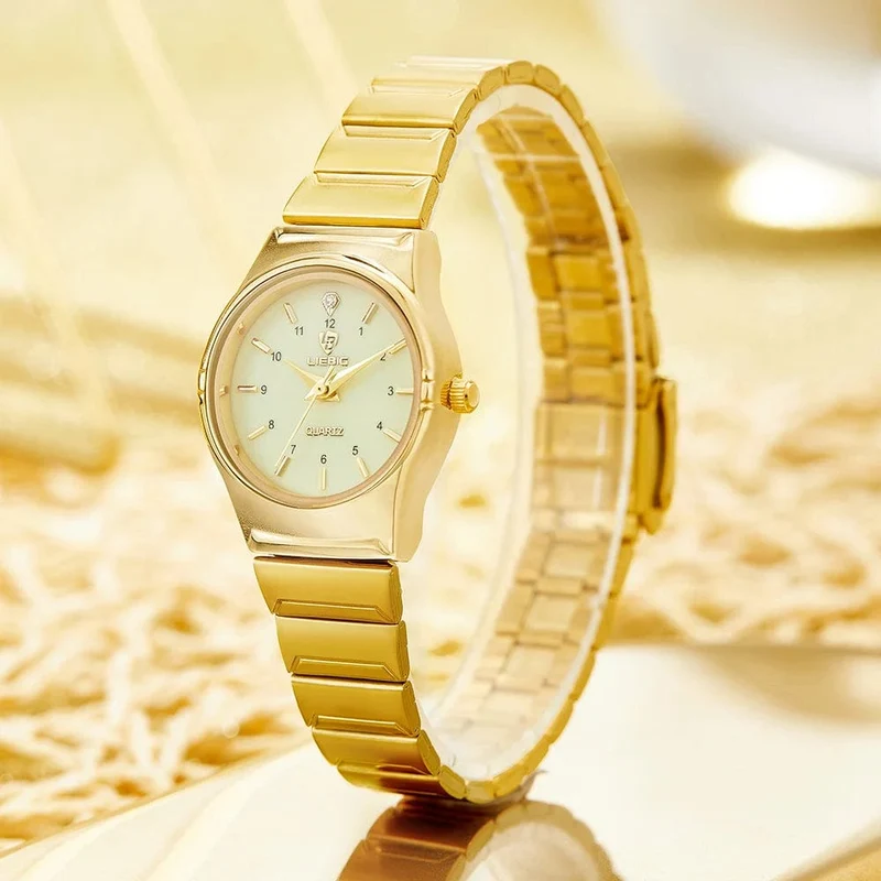Marke Neue Wonen Uhr Luxus Goldene Quarz Edelstahl Armband Wasserdicht Damen Goldene Armbanduhr Mädchen Uhr Relogio mujer