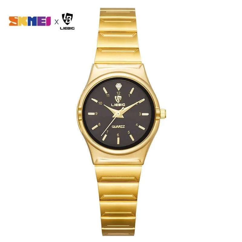 Marke Neue Wonen Uhr Luxus Goldene Quarz Edelstahl Armband Wasserdicht Damen Goldene Armbanduhr Mädchen Uhr Relogio mujer