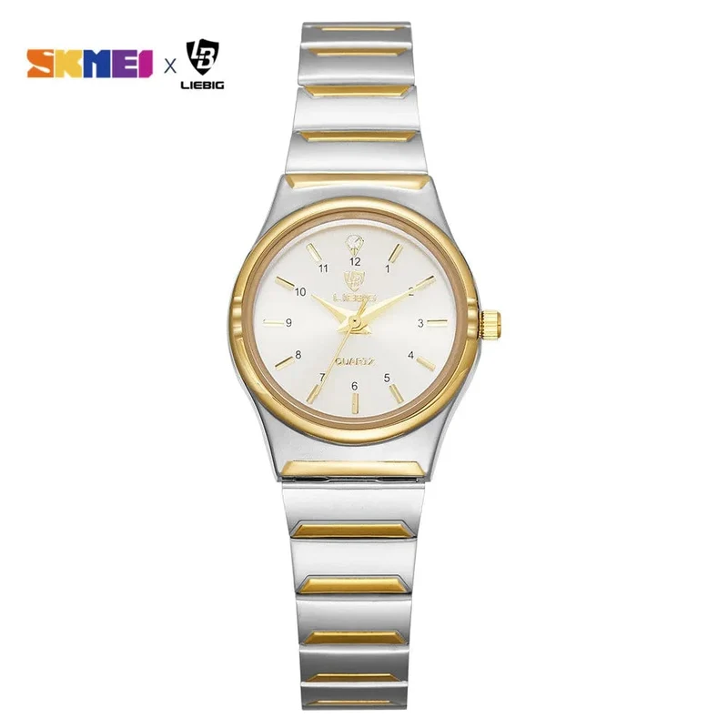 Marke Neue Wonen Uhr Luxus Goldene Quarz Edelstahl Armband Wasserdicht Damen Goldene Armbanduhr Mädchen Uhr Relogio mujer