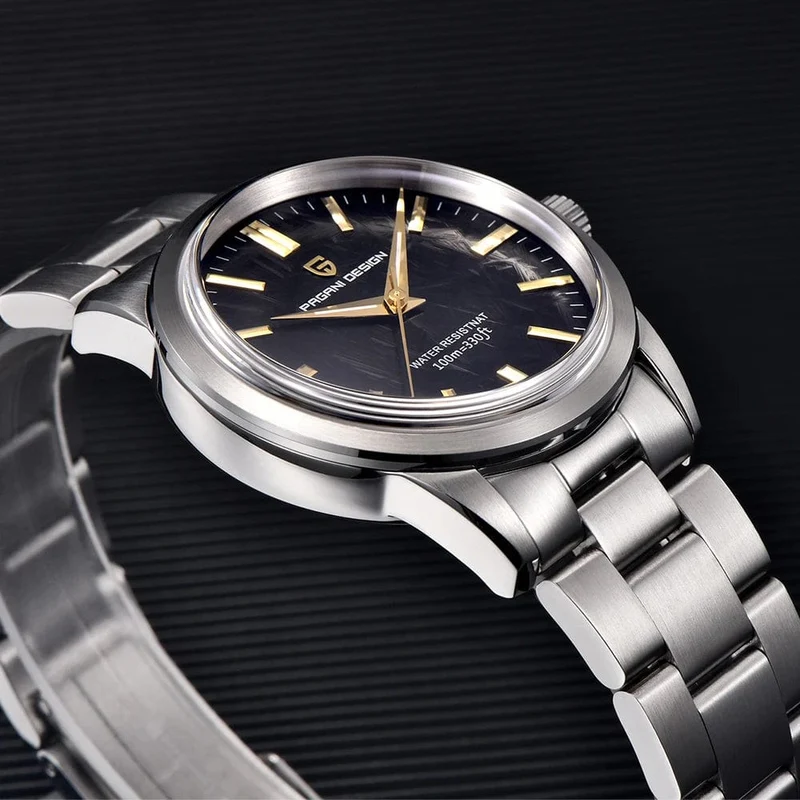 PAGANI DESIGN 40MM Herren Quarzuhren TMI VH31 Luxury Business Top Saphir 316L Edelstahl 100M wasserdichte Uhr für Männer