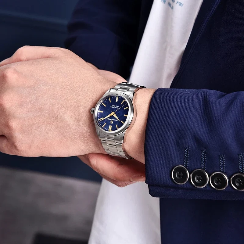 PAGANI DESIGN 40MM Herren Quarzuhren TMI VH31 Luxury Business Top Saphir 316L Edelstahl 100M wasserdichte Uhr für Männer