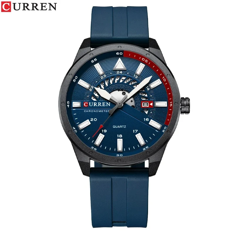 CURREN Mode Herrenuhr Top-Marke Luxus wasserdichte Sport Herrenuhren Silikon Automatik Datum Militär Armbanduhr