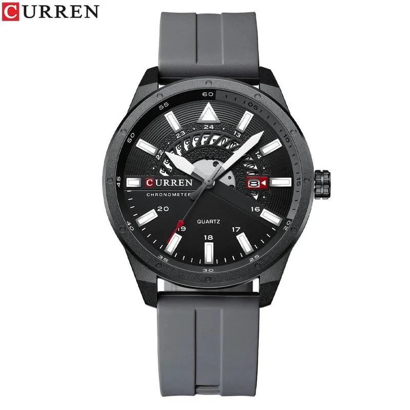 CURREN Mode Herrenuhr Top-Marke Luxus wasserdichte Sport Herrenuhren Silikon Automatik Datum Militär Armbanduhr