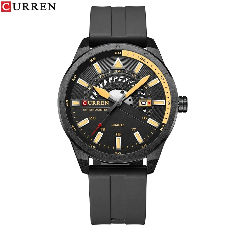 CURREN Mode Herrenuhr Top-Marke Luxus wasserdichte Sport Herrenuhren Silikon Automatik Datum Militär Armbanduhr