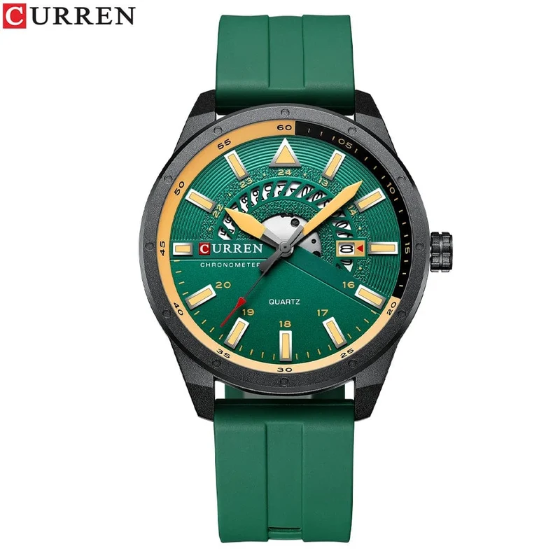 CURREN Mode Herrenuhr Top-Marke Luxus wasserdichte Sport Herrenuhren Silikon Automatik Datum Militär Armbanduhr