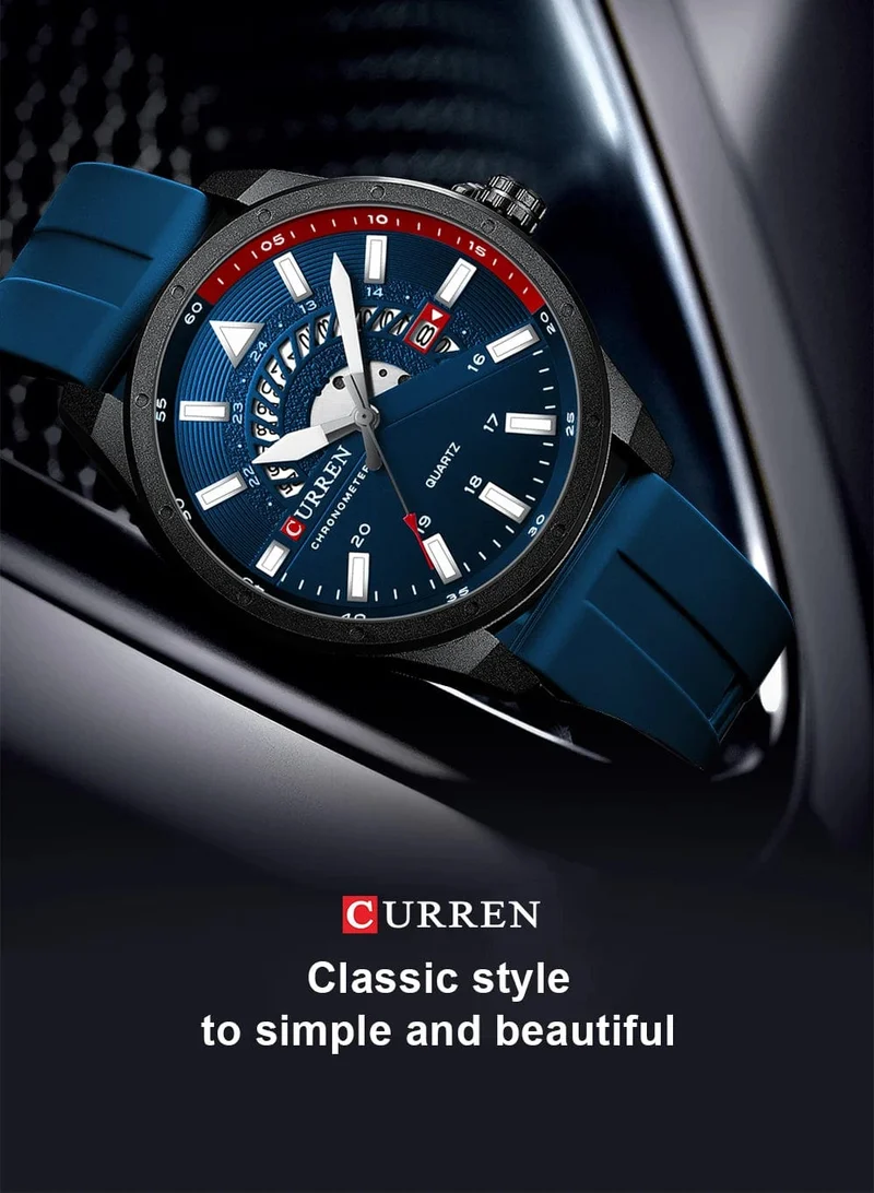 CURREN Mode Herrenuhr Top-Marke Luxus wasserdichte Sport Herrenuhren Silikon Automatik Datum Militär Armbanduhr