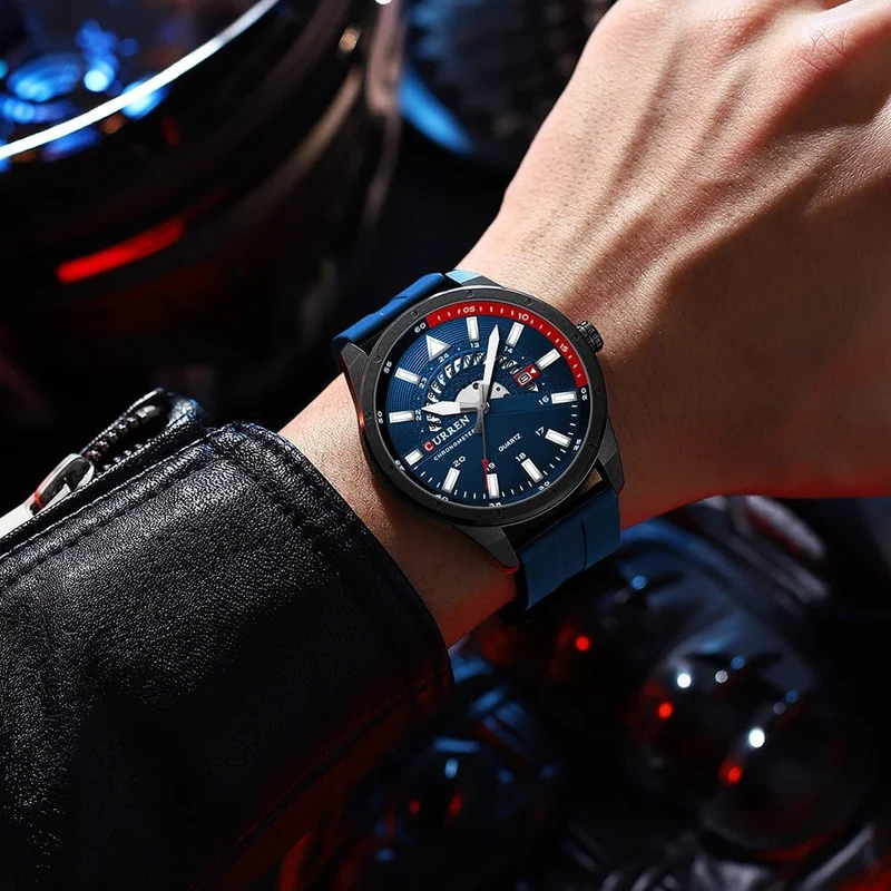 CURREN Mode Herrenuhr Top-Marke Luxus wasserdichte Sport Herrenuhren Silikon Automatik Datum Militär Armbanduhr