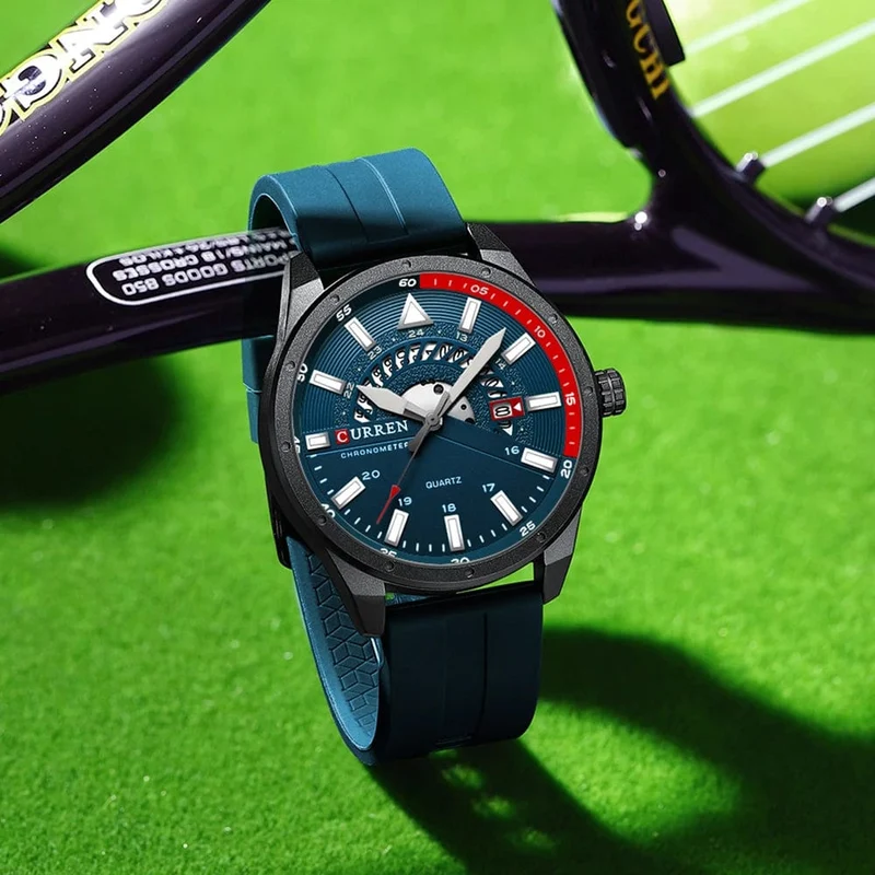 CURREN Mode Herrenuhr Top-Marke Luxus wasserdichte Sport Herrenuhren Silikon Automatik Datum Militär Armbanduhr