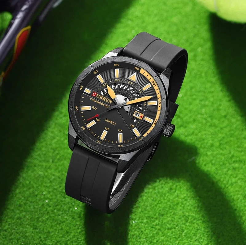 CURREN Mode Herrenuhr Top-Marke Luxus wasserdichte Sport Herrenuhren Silikon Automatik Datum Militär Armbanduhr