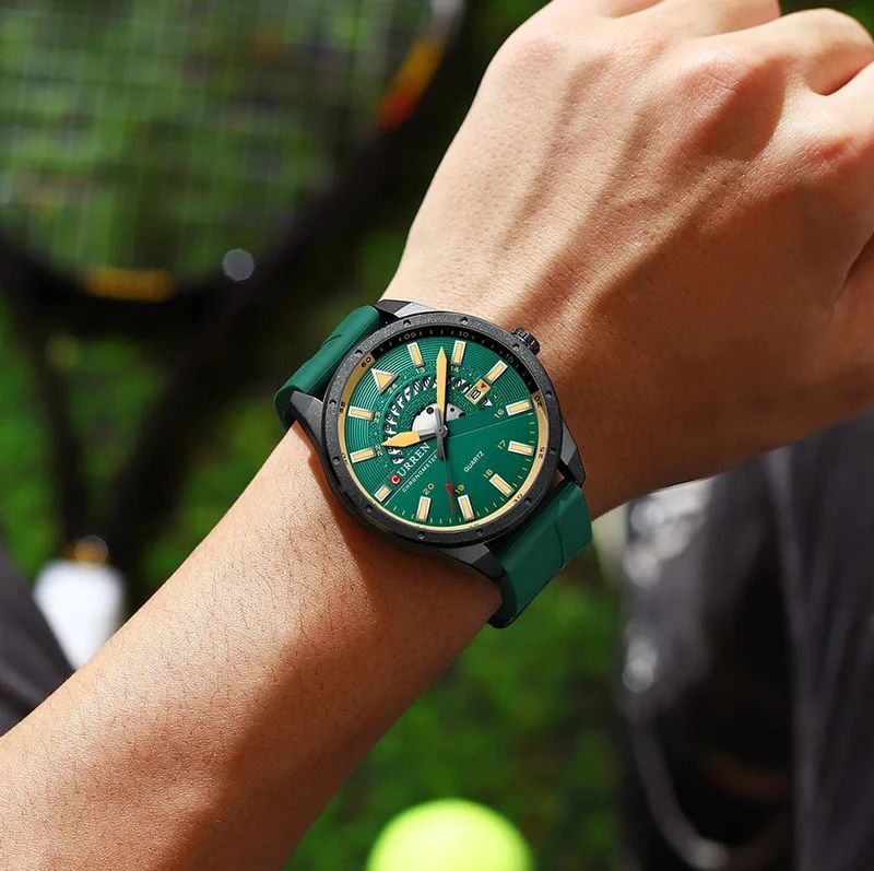 CURREN Mode Herrenuhr Top-Marke Luxus wasserdichte Sport Herrenuhren Silikon Automatik Datum Militär Armbanduhr