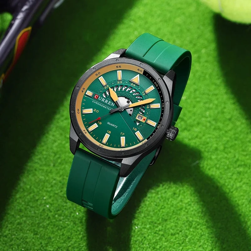 CURREN Mode Herrenuhr Top-Marke Luxus wasserdichte Sport Herrenuhren Silikon Automatik Datum Militär Armbanduhr
