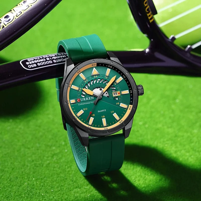 CURREN Mode Herrenuhr Top-Marke Luxus wasserdichte Sport Herrenuhren Silikon Automatik Datum Militär Armbanduhr