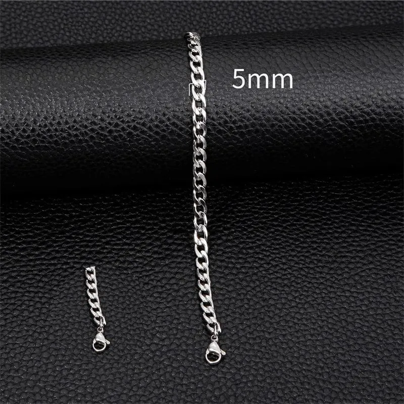 3–11 mm dickes, wasserdichtes Kettenarmband für Männer, Edelstahl, kubanisches Kettenarmband, klassischer Punk, schwerer Herrenschmuck, Geschenk