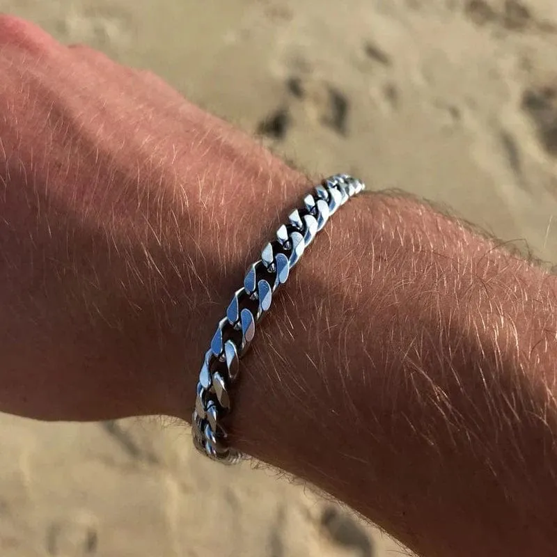 3–11 mm dickes, wasserdichtes Kettenarmband für Männer, Edelstahl, kubanisches Kettenarmband, klassischer Punk, schwerer Herrenschmuck, Geschenk