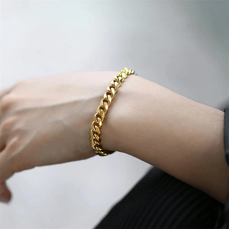 3–11 mm dickes, wasserdichtes Kettenarmband für Männer, Edelstahl, kubanisches Kettenarmband, klassischer Punk, schwerer Herrenschmuck, Geschenk