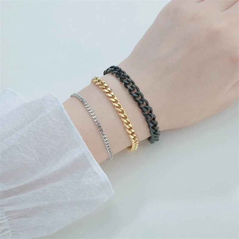 3–11 mm dickes, wasserdichtes Kettenarmband für Männer, Edelstahl, kubanisches Kettenarmband, klassischer Punk, schwerer Herrenschmuck, Geschenk
