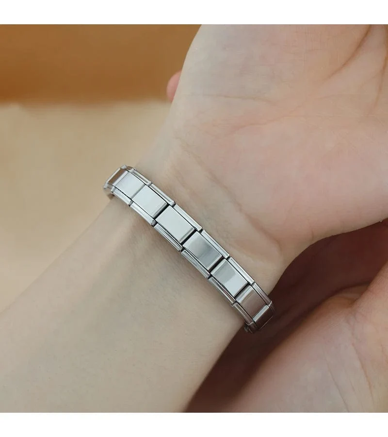 Hapiship 2024 Neue frauen Schmuck DIY 9mm Breite Italienischen Elastische Charme Armband Mode Edelstahl Mode Armreif ST-Bao