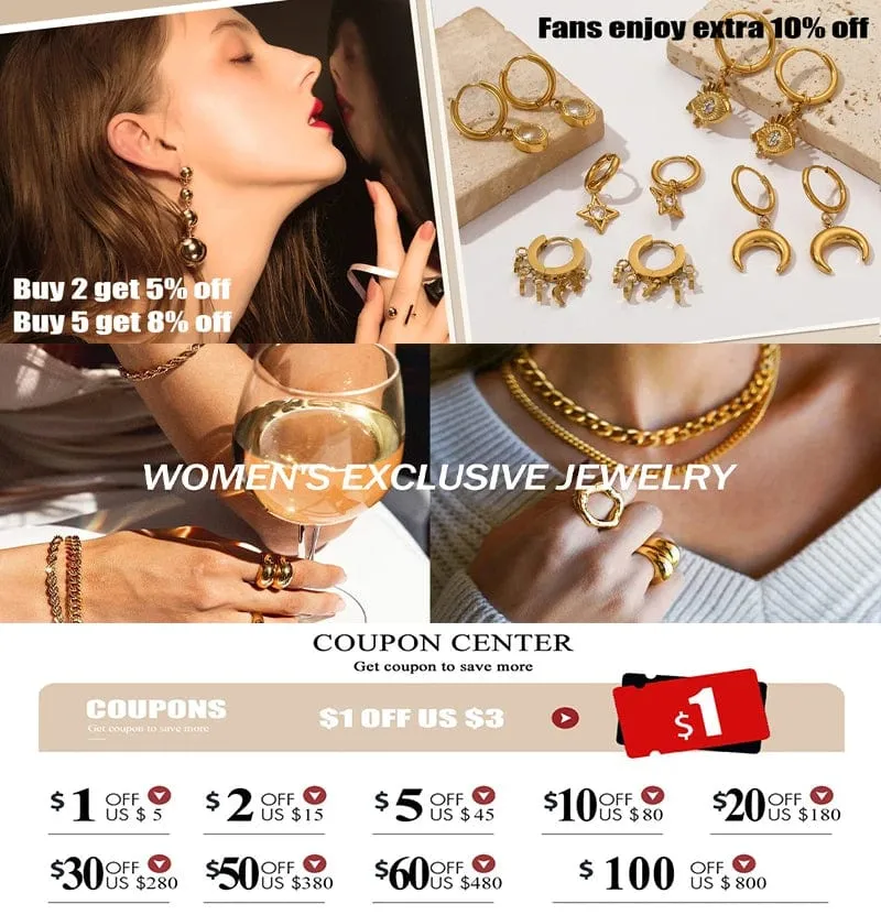 EILIECK 316L Edelstahl Goldfarbenes Armband für Frauen Einfacher Stil Gliederkette Armreif Trendy Fashion Lichtechtes Schmuckgeschenk