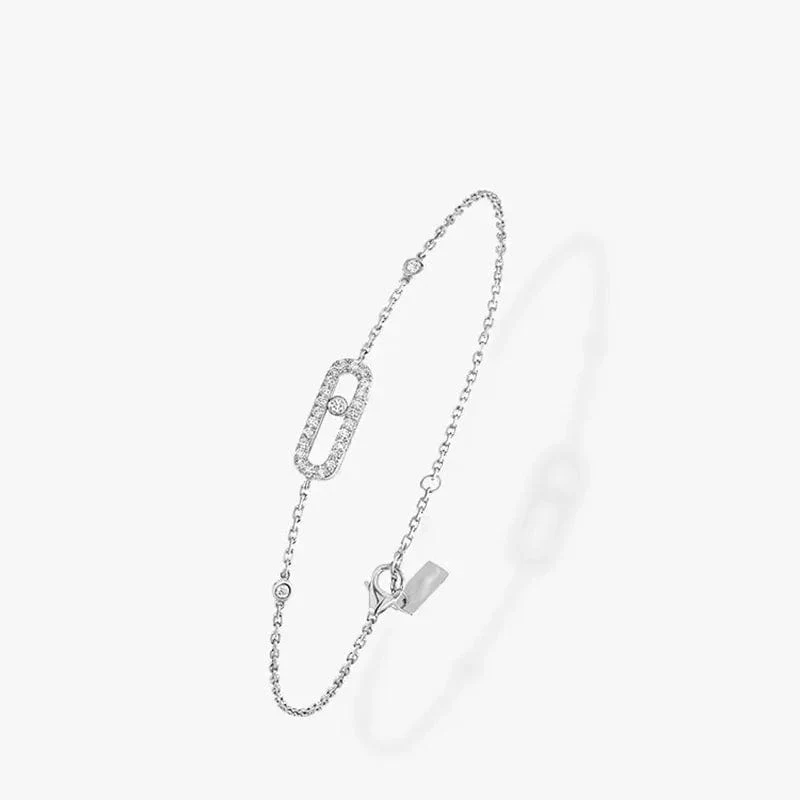 Klassisches Luxus-AAA-Zirkonia-geometrisches Armband für Frauen Mode Edelstahl Manschette Armband Neue Schmuck-Accessoires