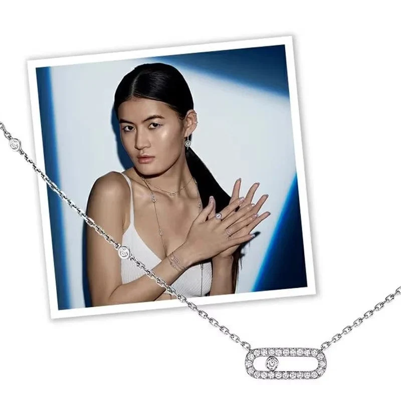 Klassisches Luxus-AAA-Zirkonia-geometrisches Armband für Frauen Mode Edelstahl Manschette Armband Neue Schmuck-Accessoires