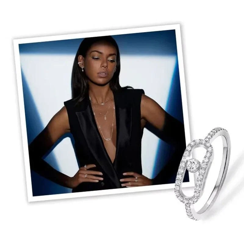 Klassisches Luxus-AAA-Zirkonia-geometrisches Armband für Frauen Mode Edelstahl Manschette Armband Neue Schmuck-Accessoires